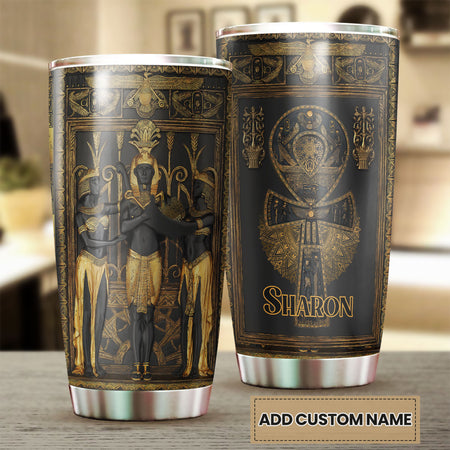 Camellia Personalized Mental Style Ancient EgyptStainless Steel Tumbler-Double-Walled Insulation Travel Cup With Lid 01