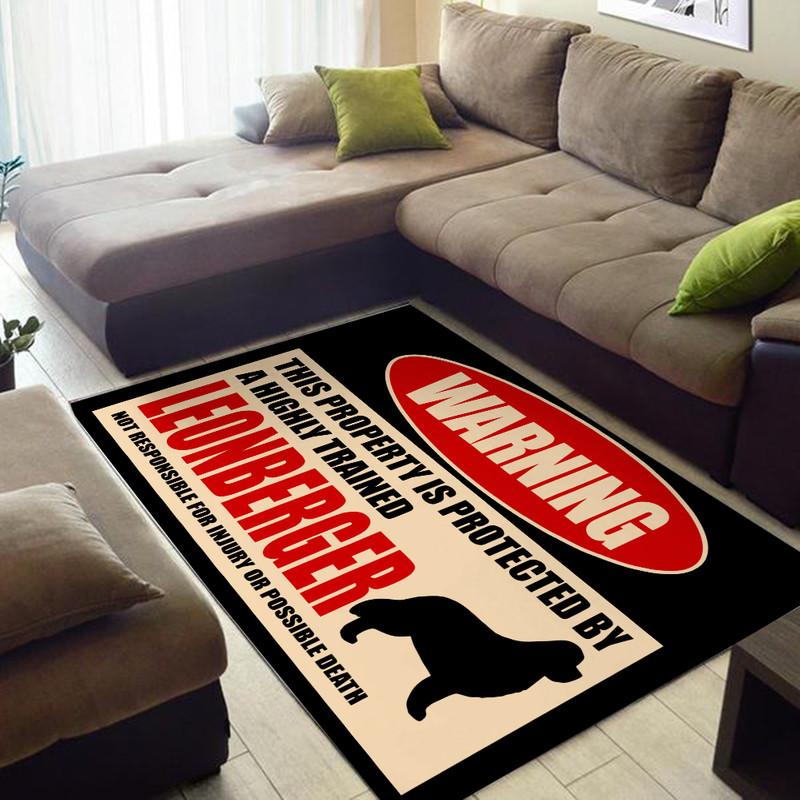 This Property Is Protected By A Highly Trained Leonberger Not Responsible For Injuryor Possible Death Rug 05394