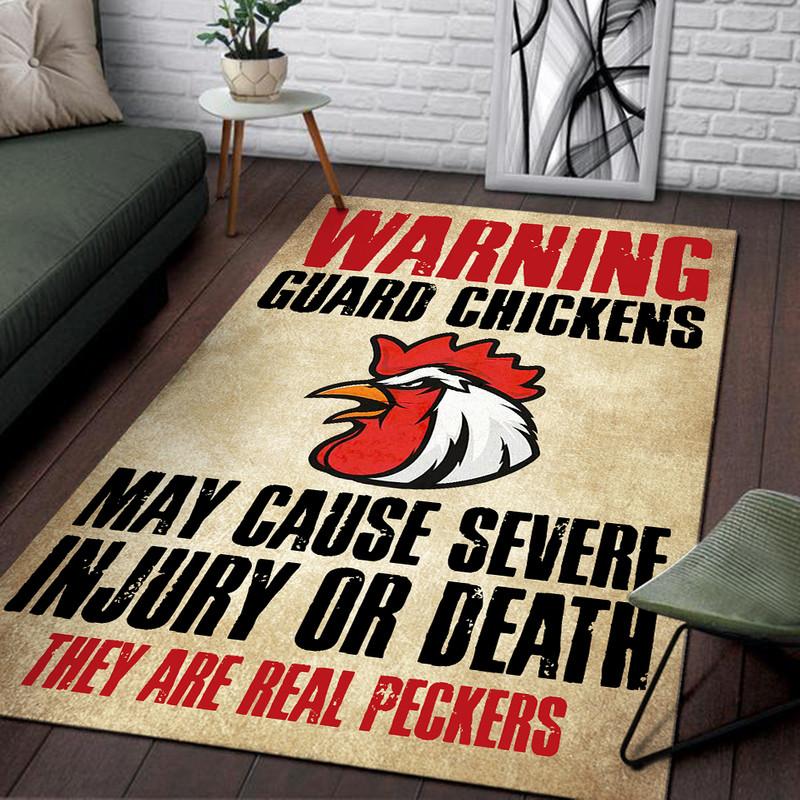 Guard Chickens Rug 05411