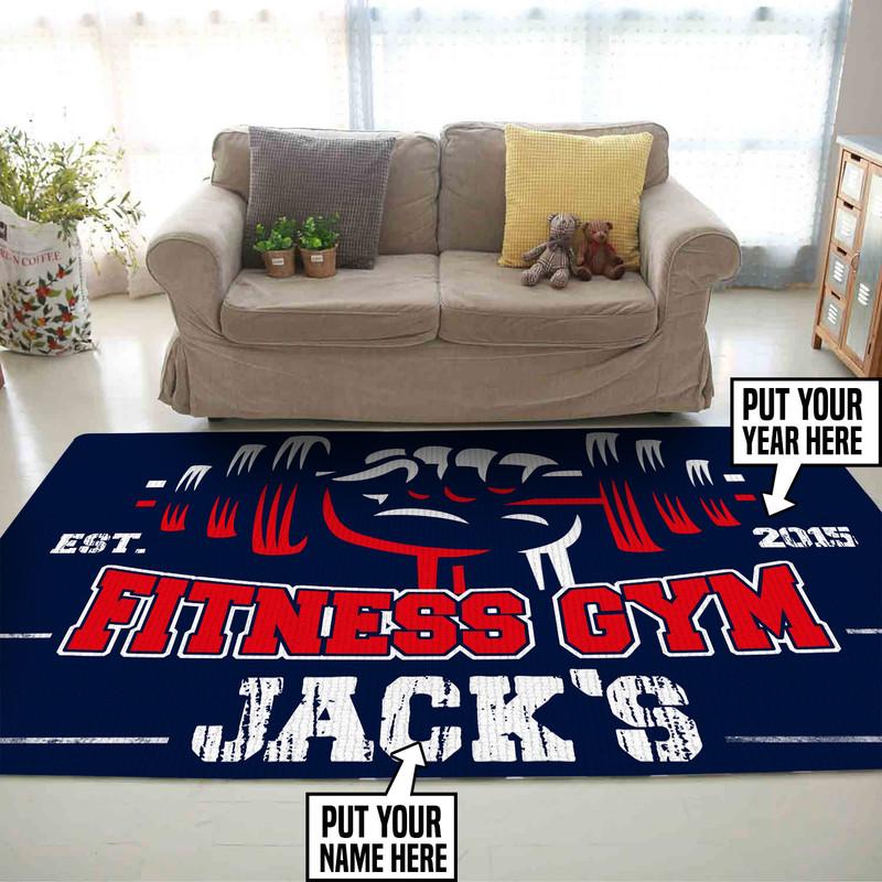 Personalized Gym Fitness Rug 06674