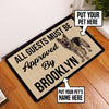 Personalize All Guest Must Be Approved Door Mat Inside Rug Floor Outdoor Mats Decorations 05375