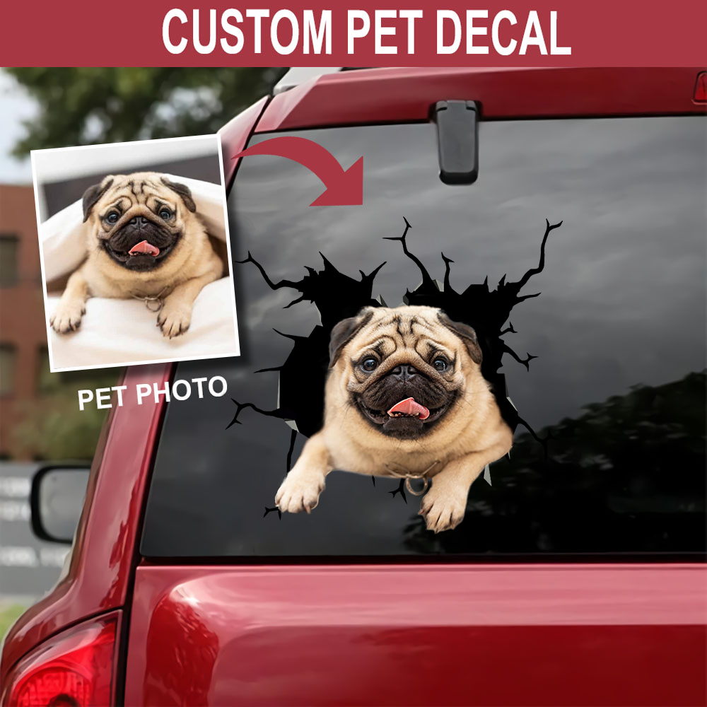 Pug best sale window decal