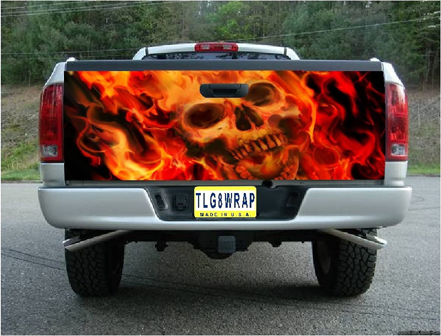 Badass Flame Skull Decal – Perfect For Trucks, SUVs, Pickups, Windows & Rear Bumpers
