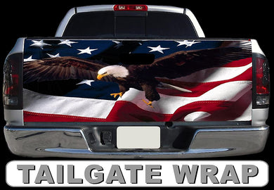 American Flag Eagle Vinyl Graphic Truck Tailgate Wrap American Flag Vinyl Huge American Flag Stickers For Trucks