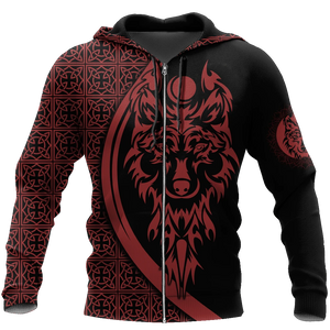 Tattoo Wolf Hoodie T Shirt For Men and Women HAC080606-NM