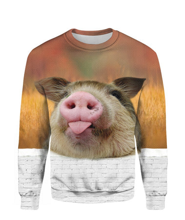 [HA0117-auh-ptd] Unisex Shirt Funny Pig 3D Printed