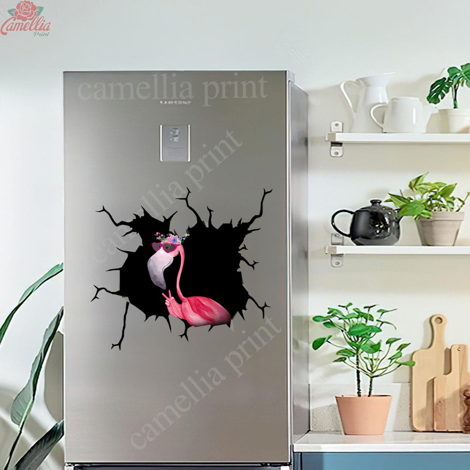 Funny Flamingo Duck Decal Humor Vinyl Stickers For Cars Father's Day Gifts