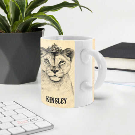 Custom Cups To My Daughter Mugs Lion Themes All Over Print ZZL1611019 | 15oz