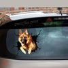 German Shepherd Crack Stickers For Cars The Cutest Big Stickers First Anniversary Gift