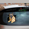 German Shepherd Crack Sticker For Back Window Wiper Fun Car Sticker Boyfriend Valentines Day Gifts