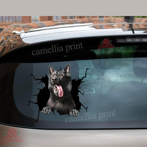 German Shepherd Crack Stickers Custom The Cutest Decal Christmas Gifts For Sister