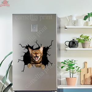 Bengal Cat Crack Head Decal You Cute Custom Vinyl Stickers Unique Christmas Gifts