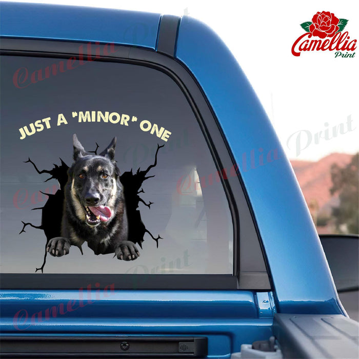 German Shepherd Crack Sticker Pack Funny Memes Custom Car Window Decals Christmas Gifts For Women