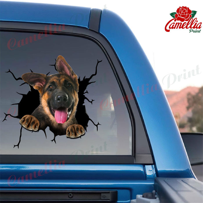 German Shepherd Crack Decal Window Wiper Nice Decal Stickers Best Friend Gift Ideas