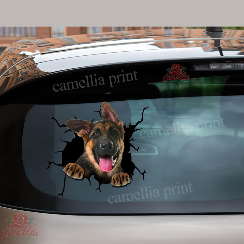 German Shepherd Crack Decal Window Wiper Nice Decal Stickers Best Friend Gift Ideas