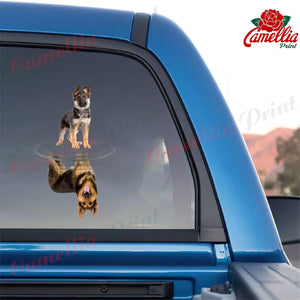 German Shepherd Crack Decal For Wall Funny Stickers Para Carros 21st Birthday Gifts