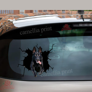 Black German Shepherd Sticker Crack Stickers For Cars Funny Quotes Custom Decals For Trucks Gift Ideas For Dad