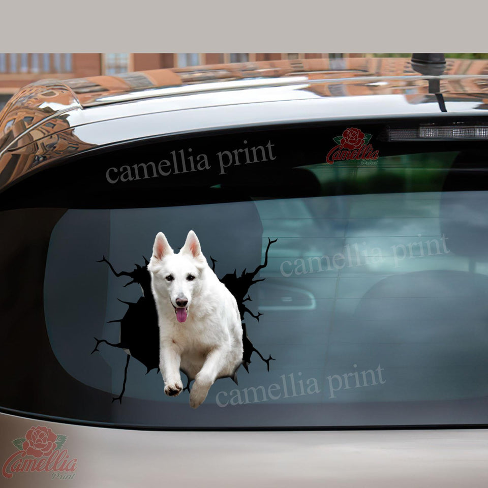 German Shepherd Crack Decal For Back Car Window Humor Name Stickers Gifts For Her