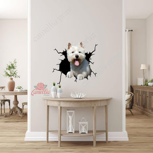 West Highland White Terrier Crack Sticker For Car Window Your Cute Jeans Computer Stickers Gifts For Dogs