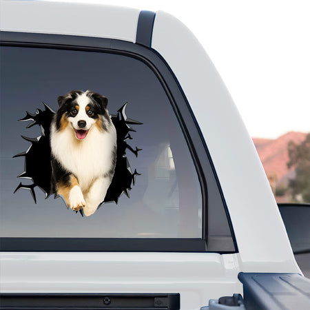 Humorous Aussie vinyl decal positioned neatly on a smooth toilet lid.