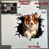 Protective mailer package containing the Australian Shepherd vinyl decal with application instructions.