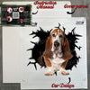 Unboxed Basset Hound decal kit with protective backing in its retail package.