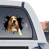 Clear vinyl standalone product design featuring a charming Basset Hound graphic.