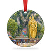 Batu Caves Christmas ornament shown centered on a clean white background with attached ribbon