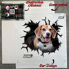 Carefully prepared Beagle sticker securely packed inside its protective package.