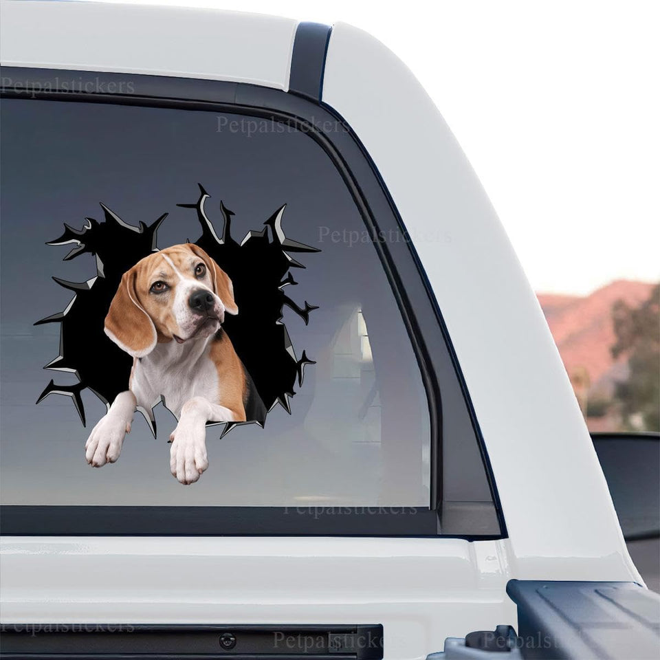 Detailed Beagle graphic artwork shown as a standalone product design on transparent film.