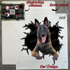 Protective shipping package containing the dog sticker along with application instructions.
