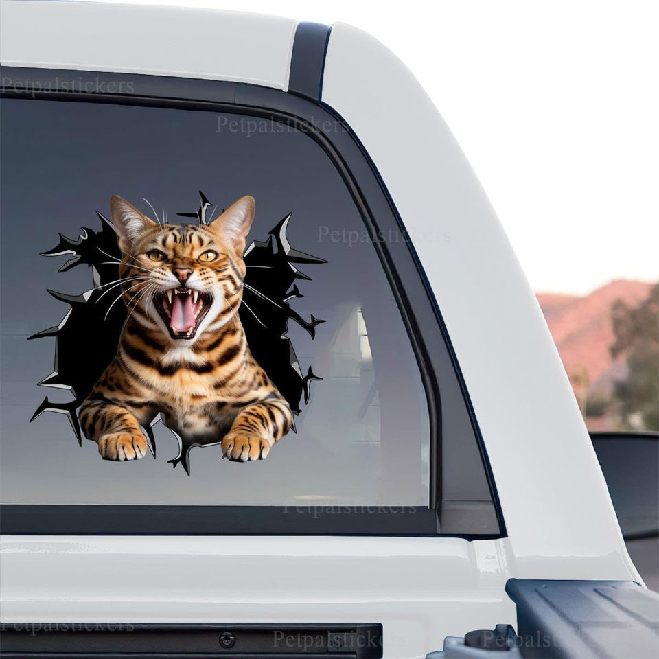 Bengal Cat graphic car decal artwork displayed on a standalone product design layout.