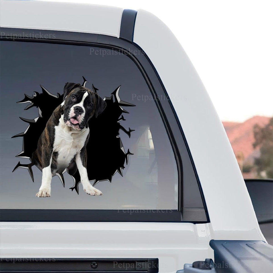 Boxer Dog decal featuring vibrant graphic artwork as a standalone product design.