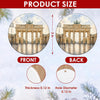 Product size chart diagram displaying 3-inch dimensions and front and back double-sided artwork.