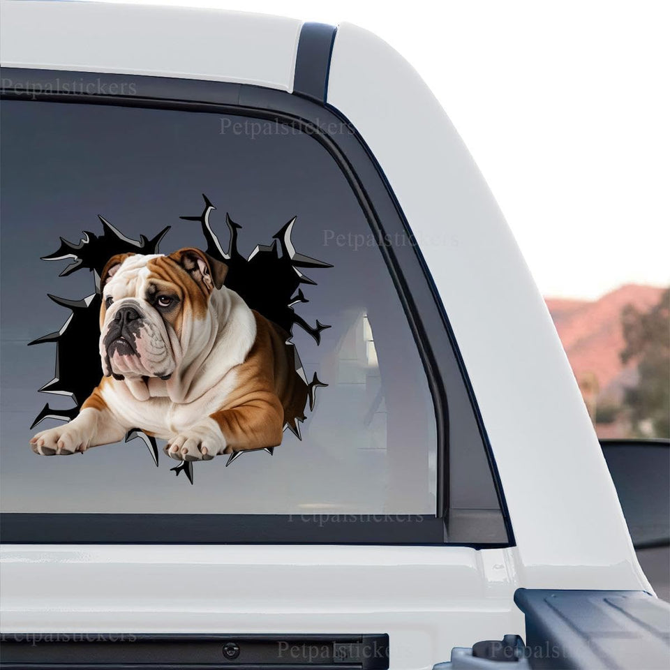 Detailed British Bulldog graphic decal shown as a standalone product design on white.