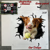 Protective secure package holding the Brittany Spaniel vinyl decal with instructions.