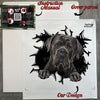 Securely boxed Cane Corso car decal package with clear step-by-step application guide.
