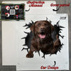 Unopened product package containing the Chocolate Labrador vinyl decal with full instructions.