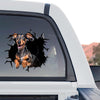 Detailed graphic decal artwork of a cute Dachshund in a realistic standalone product design view.