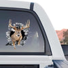 Detailed deer graphic decal showing standalone product design with transparent vinyl backing.