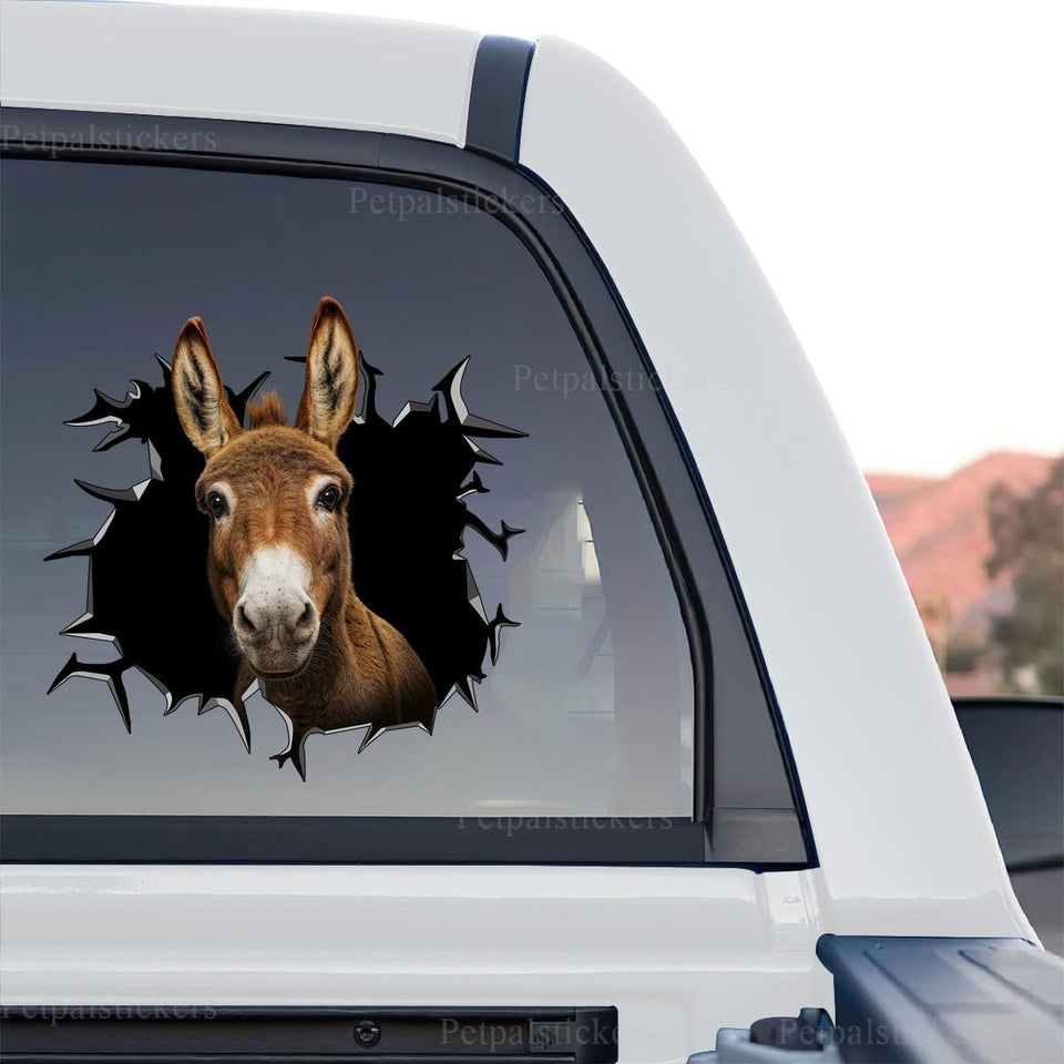 Vibrant Donkey graphic sticker shown as a standalone product design on transparent backing.