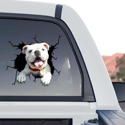 Detailed English Bulldog standalone product design graphic with glossy finish.