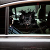 Adorable Frenchie decal styled perfectly across a smooth car door exterior.