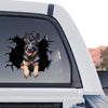 German Shepherd graphic artwork displayed as a standalone product design on transparent film.