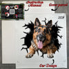 Complete German Shepherd decal kit inside the secure product package with instructions.