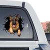 Crisp German Shepherd On Board decal displayed as a standalone product design on clear vinyl.