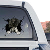 German Shorthaired Pointer cracked window sticker shown in a standalone product design format.