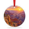 Grand Canyon scenic ornament centered on a plain white background with attached hanging ribbon.