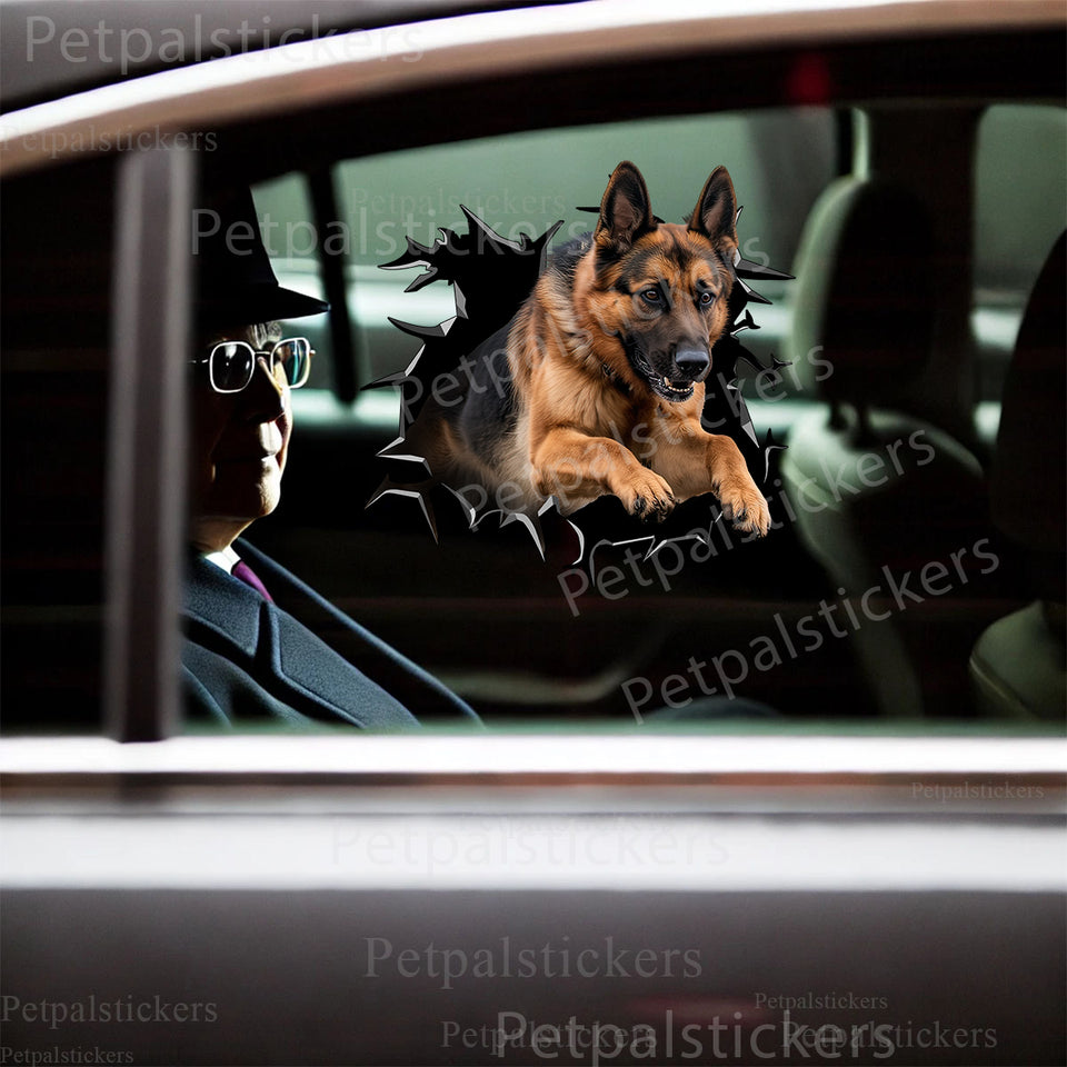 Clear gloss vinyl Gsd sticker applied cleanly to the smooth exterior car door.