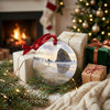 Oregon travel keepsake displayed beside wrapped gifts on a warm holiday mantel.